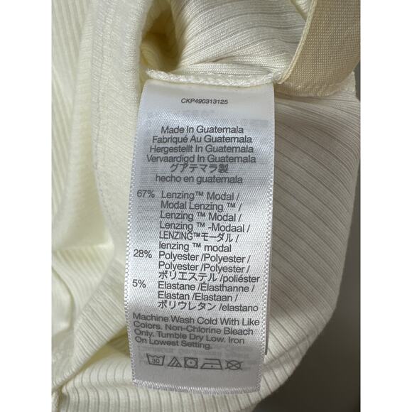 Madewell NWT Women’s Modal Drapey Ribbed Long Sleeve Crewneck Top size XXS - Picture 6 of 8